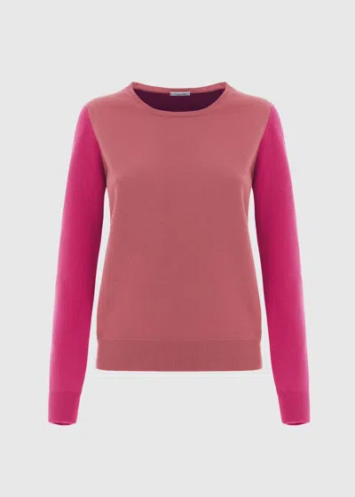 Malo Maglia Girocollo In Cashmere, Candies Donna In Pink