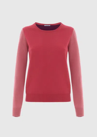 Malo Maglia Girocollo In Cashmere, Candies Donna In Red