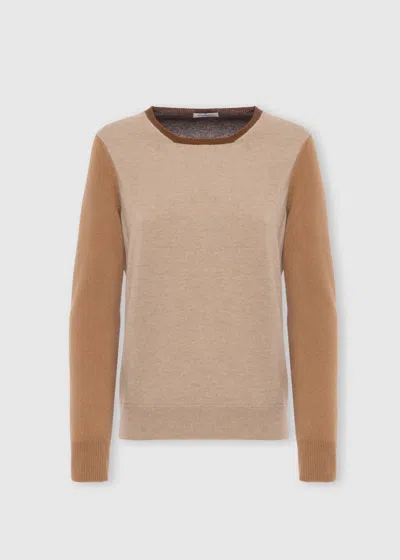 Malo Maglia Girocollo In Cashmere, Candies Donna In Neutral