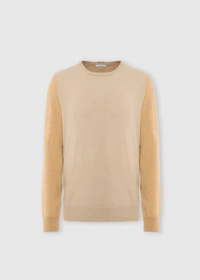 Malo Maglia Girocollo In Cashmere, Candies Uomo In Gold