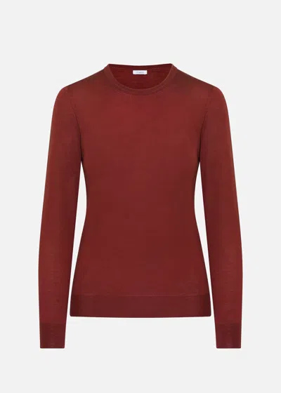 Malo Maglia Girocollo In Cashmere E Seta In Red