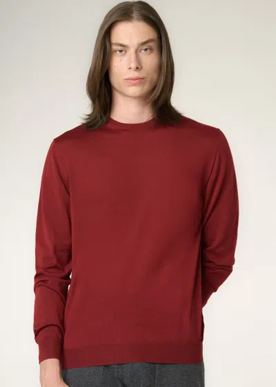 Malo Maglia Girocollo In Cashmere E Seta In Red