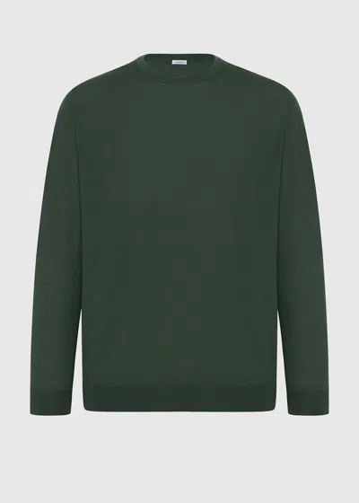 Malo Maglia Girocollo In Cashmere E Seta In Laurel