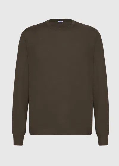 Malo Maglia Girocollo In Cashmere E Seta In Green