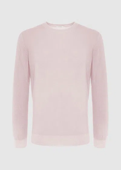 Malo Maglia Girocollo In Cashmere E Seta In Pink