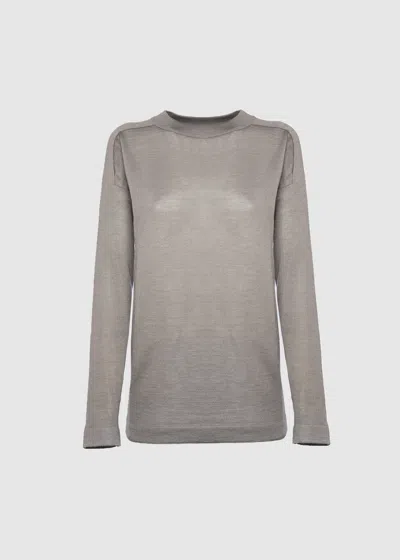 Malo Maglia Girocollo In Cashmere Light In Gray