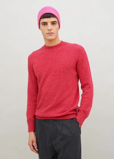 Malo Mouliné Cashmere Crewneck Sweater In Pink