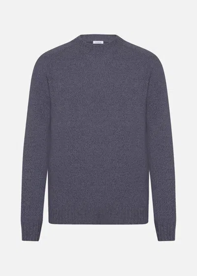 Malo Mouliné Cashmere Crewneck Sweater In Gray
