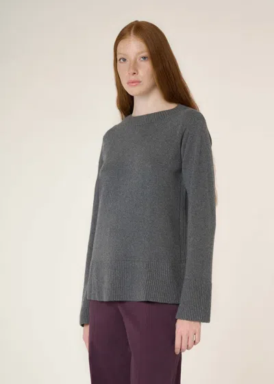 Malo Maglia Girocollo In Cashmere Rigenerato E Lana In Black