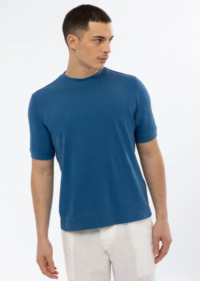 Malo Maglia Girocollo In Cotone In Blue