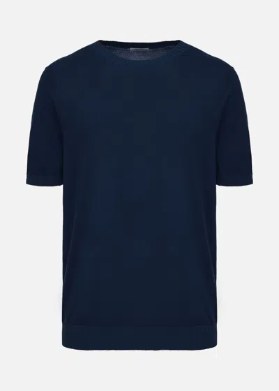 Malo Maglia Girocollo In Cotone In Blue