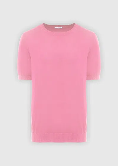 Malo Maglia Girocollo In Cotone In Pink