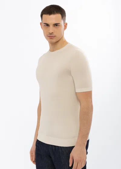 Malo Maglia Girocollo In Cotone In Neutral