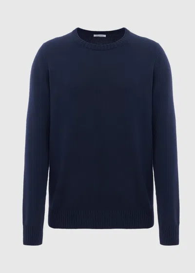 Malo Maglia Girocollo In Cotone In Blue