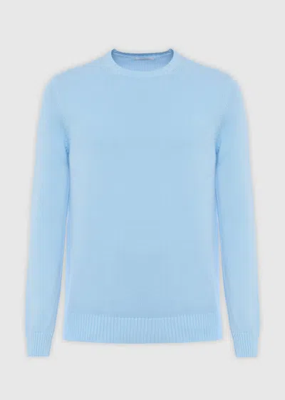 Malo Maglia Girocollo In Cotone In Blue