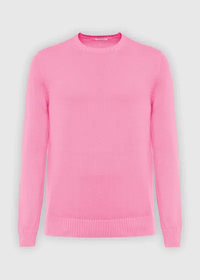 Malo Maglia Girocollo In Cotone In Pink