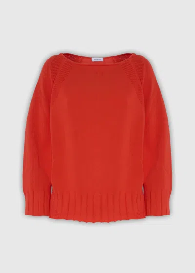 Malo Maglia Girocollo In Cotone In Red
