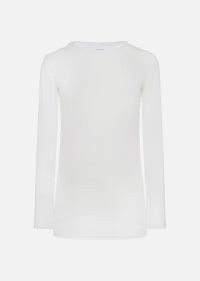 Malo Makò Cotton Crew-neck Sweater In White