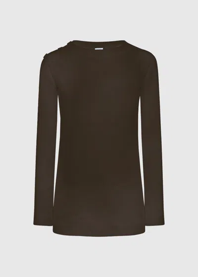Malo Makò Cotton Crew-neck Sweater In Brown