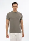 Malo Maglia Girocollo In Cotone Stretch In Gray