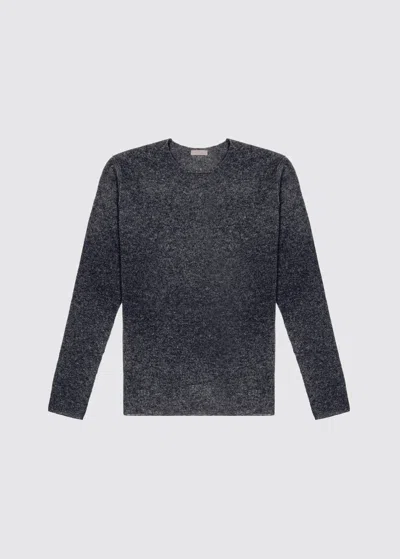 Malo Maglia Girocollo In Misto Cashmere In Black