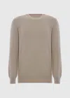 Malo Maglia Girocollo In Seta E Cotone In Neutral