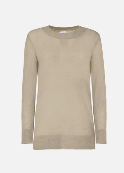 Malo Maglia Girocollo In Super Soft Cashmere In Neutral