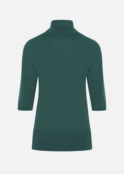 Malo Maglia Lupetto In Lana Vergine In Green