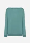 Malo Maglia Scollo A Barca In Cashmere E Seta In Green
