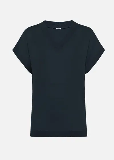 Malo Maglia Scollo A Barca In Cotone Makò In Blue