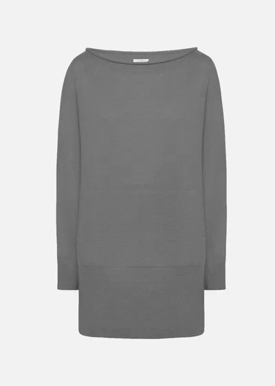 Malo Maglia Scollo A Barca In Lana E Cashmere In Gray