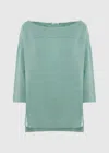 Malo Maglia Scollo A Barca In Cashmere E Seta