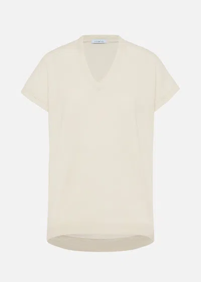 Malo Maglia Scollo V In Cashmere In Neutral