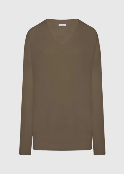 Malo Maglia Scollo V In Cotone Makò In Green