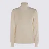Malo Long Sleeve Turtleneck Knitwear Top In Neutral