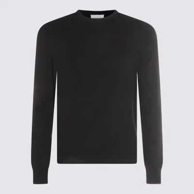 Malo Ribbed Crewneck Sweater With Long Sleeves In Black