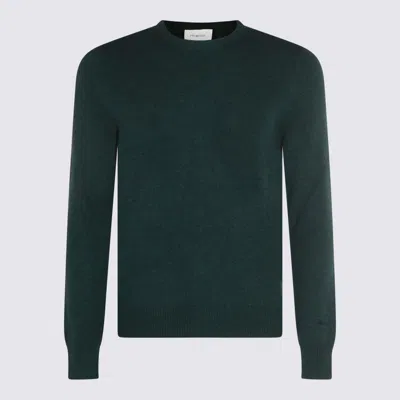 Malo Ribbed Crewneck Sweater Long Sleeves In Green