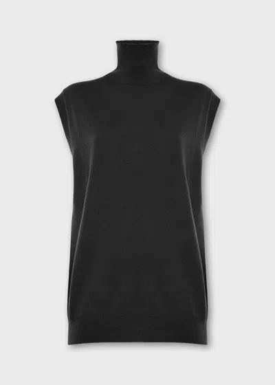 Malo Maglione Collo Alto In Cashmere In Black