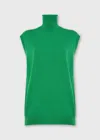 Malo Maglione Collo Alto In Cashmere In Green