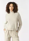 Malo Maglione Collo Alto In Cashmere Rigenerato E Lana In Neutral