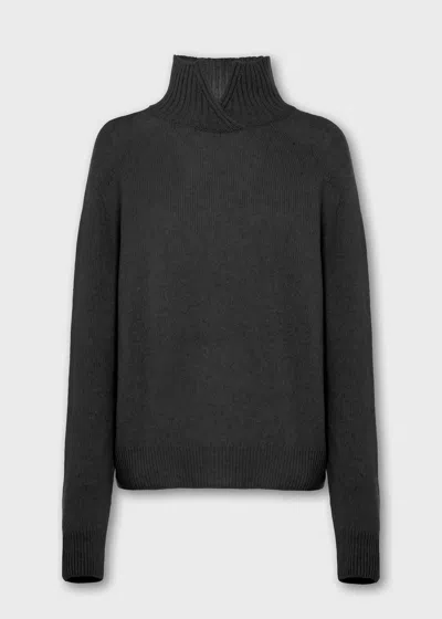 Malo Maglione Collo Alto In Cashmere Rigenerato E Lana In Gray