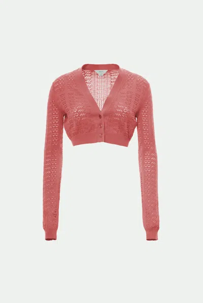 Malo Makò Cotton Cardigan In Pink