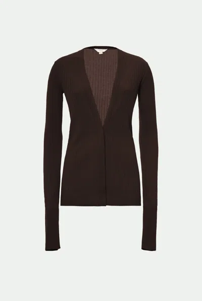Malo Makò Cotton Cardigan In Brown
