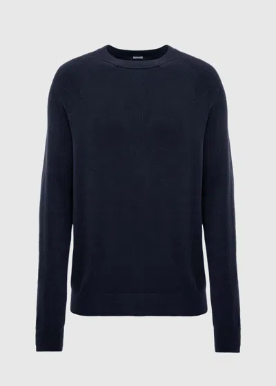 Malo Makò Cotton Crewneck Sweater In Blue