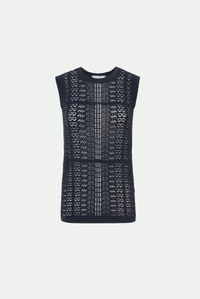 Malo Makò Cotton Vest Top In Blue