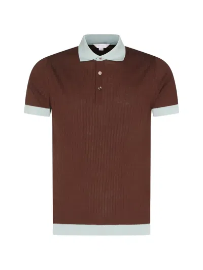 Malo Makò Polo Shirt In Brown