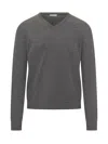 Malo Grey Virgin Wool V-neck Sweater In Gray
