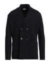 Malo Man Blazer Midnight Blue Size 44 Virgin Wool, Cashmere In Black