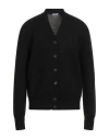 Malo Man Cardigan Black Size 40 Virgin Wool In Black