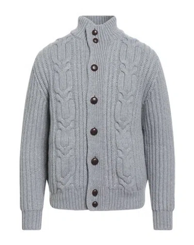Malo Man Cardigan Grey Size 44 Cashmere In Gray